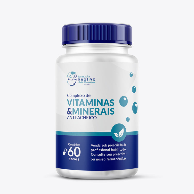 Complexo de Vitaminas e Minerais Anti-acneico - 60 cápsulas